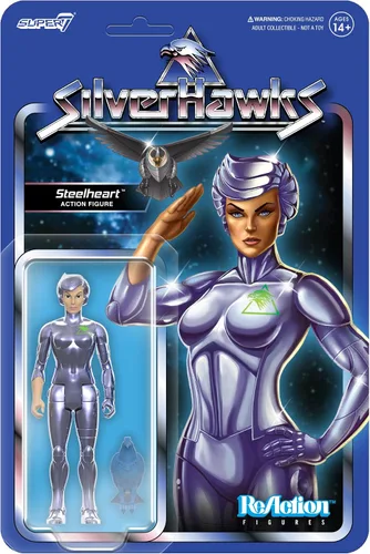 Vista 9 de Super7 SilverHawks Bluegrass (Versión de juguete) Figura de reacción - Figura de acción de SilverHawks de 3.75" con accesorio, coleccionables