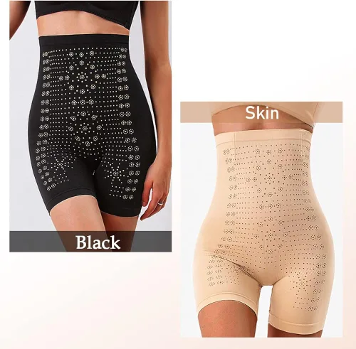 Vista 7 de Women Shapewear Shorts Tummy Control Underwear Unique Fiber Restoration Shaper Far Infrared High Waisted Body Panty (Regular)