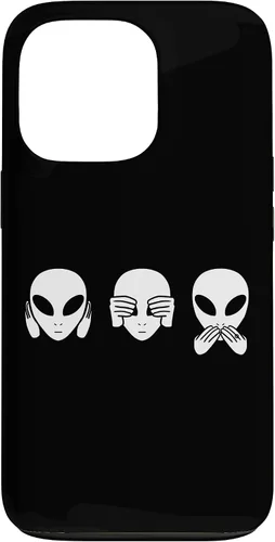 Vista 10 de Alien See Hear Speak No Evil Funny Extraterrestrial Space Case for iPhone 17