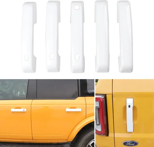 Vista 11 de sukemichi Cubiertas para manija de puerta, cubierta de puerta trasera para Ford Bronco Accesorios 2021 2022 2023 2024 2025 2026 4 puertas - Negro