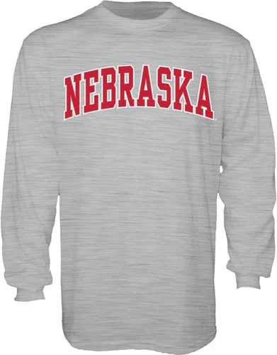 Vista 29 de Blue 84 NCAA playera de manga larga con nombre de equipo arqueado color brezo oscuro para hombre