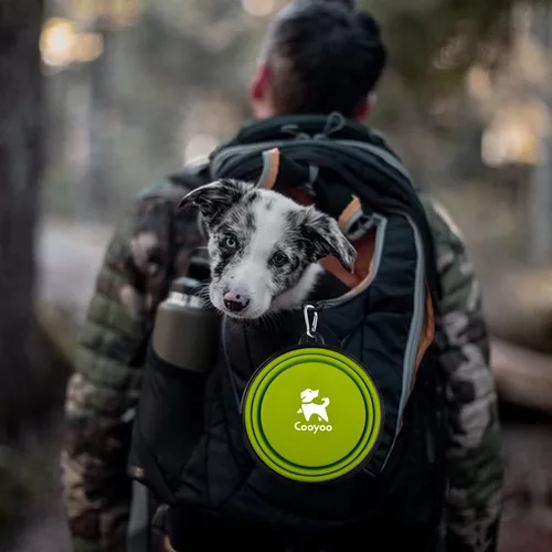 Vista 59 de COOYOO Cuenco plegable para perros, paquete de 2 cuencos plegables para agua para perros y gatos, plato portátil para alimentación de mascotas