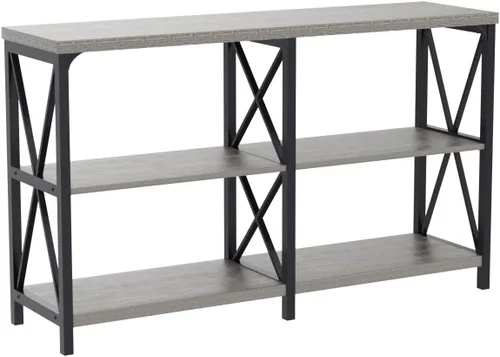 Vista 4 de LVB - Mesa de sofá de estilo granja, mesa consola rústica para sala de estar, mesa de entrada con almacenamiento, mesa de entrada para vestíbulo