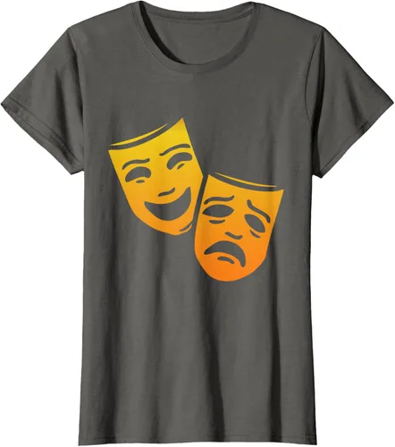Vista 8 de Comedia y tragedia griega teatro máscaras camiseta