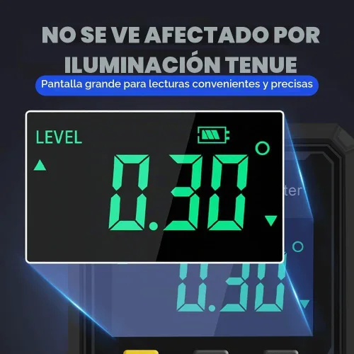 Vista 4 de Saker - Herramienta transportadora digital de ángulo 2026, inclinómetro de alta precisión de 4 × 90° con pantalla LED, medidor de ángulo magnético