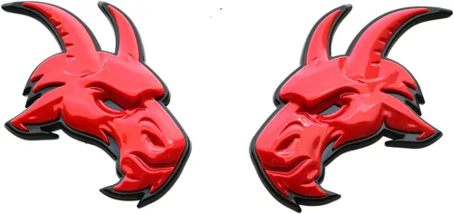 Vista 5 de Par de emblemas de cabeza personalizados insignias 3D de repuesto para TRX Ram 1500 Fender Badge Hellcat (cromado)