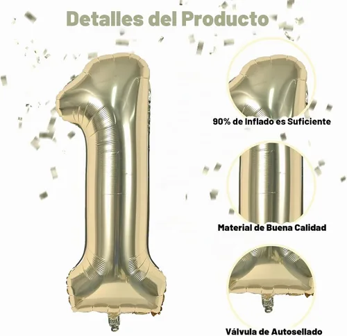 Vista 3 de Globos dorados de color champán con el número 11, globos de oro claro, globo de aluminio dorado con forma de corazón con estrella y globo largo
