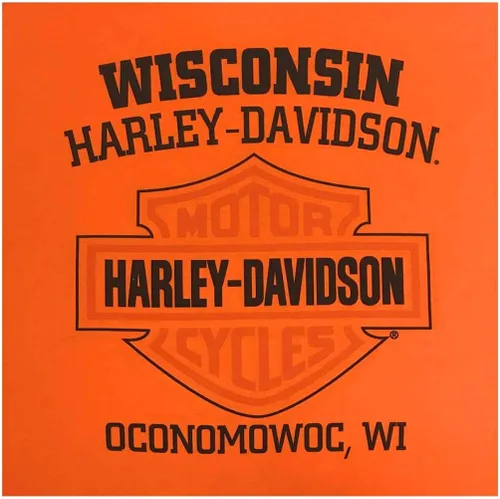 Vista 2 de Harley-Davidson - Camisa de manga larga con cuello redondo, color naranja