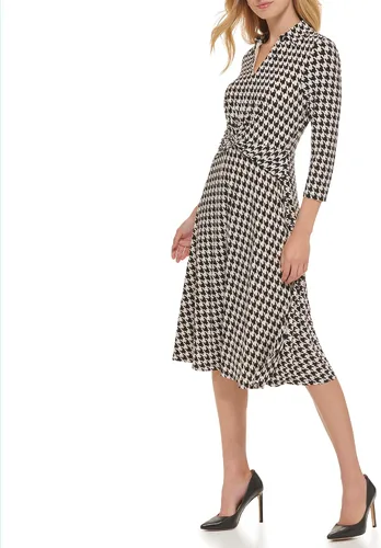 Vista 2 de Tommy Hilfiger Vestido midi ajustado y acampanado para mujer