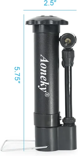 Vista 5 de Aoneky Mini bomba de mano para pelotas deportivas, bomba de aire portátil de 5.75 pulgadas con aguja segura para pelotas, bomba manual de 11 PSI
