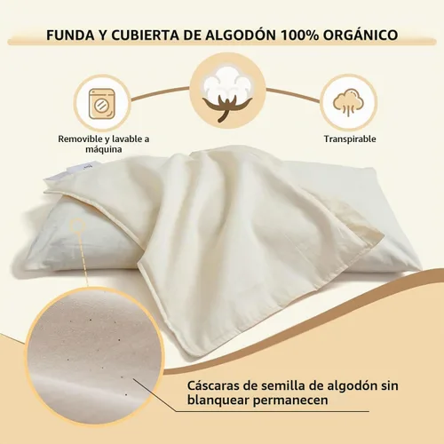Vista 8 de Almohada de trigo sarraceno – Soporte de hombro para cabeza y cuello