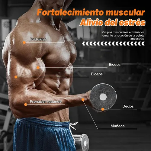 Vista 7 de Gyroball ejercitador de muñeca bola de arranque automático 5 niveles de resistencia control de luz giroscópico antebrazo entrenador brazo