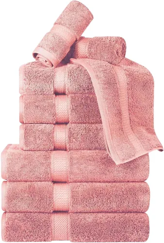 Vista 33 de BNM Toallas de Algodón Egipcio de Peso Pesado, Ideales para Baño, Ducha, Spa, Hotel, 800 GSM, Toallas Faciales/de Aseo, Toallas de Mano, Toallas