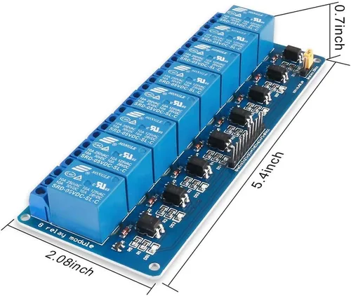 Vista 3 de Tablero de control del módulo de relé de 8 canales DC 5V DC 230V con optoacoplador para UNO R3 MEGA 2560 1280 DSP ARM PIC AVR TTL Logic STM32