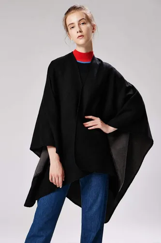 Vista 2 de Lncropo Chales de invierno para mujer con frente abierto, poncho de gran