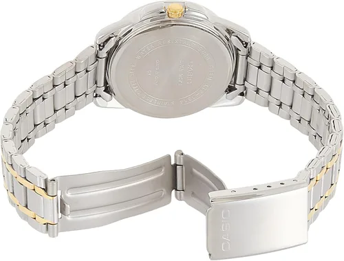 Vista 2 de Casio LTP1314SG-1AV Reloj de cuarzo de acero inoxidable plateado con esfera negra para mujer