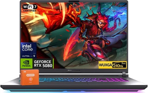 ASUS ROG Strix G18 (2025) Laptop para juegos, NVIDIA RTX 5080 16GB GDDR7, Intel Ultra 9 275HX(hasta 5.4GHz), pantalla Rog Nebula de 18 pulgadas, 240