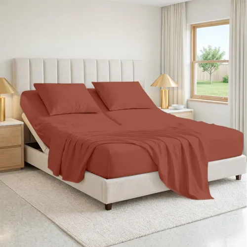 Vista 18 de SGI bedding Sábana Queen de 28" con Parte Superior Dividida Flex Head, 100% Algodón Egipcio, Cuenta de Hilos 1000, Sábana Superior Flex para Cama