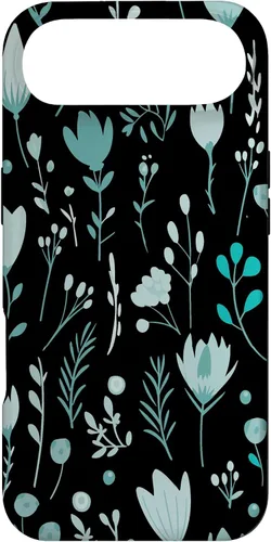 Vista 27 de Teal Floral Flowers Wildflowers Garden Botanical Love Case for iPhone 17