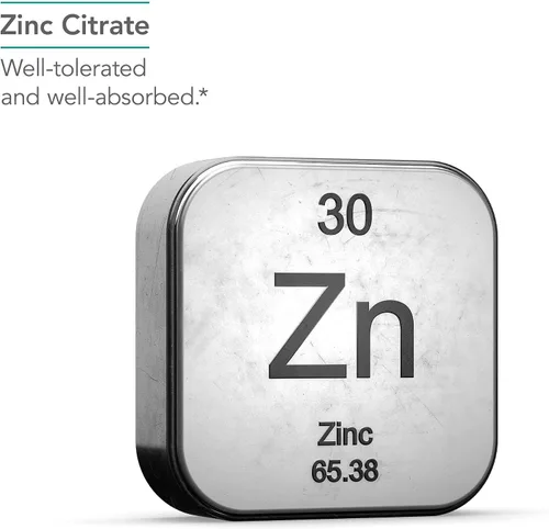 Vista 3 de NutriCology Citrato de zinc - Proporciona 25 mg de citrato de zinc - Apoya la respuesta inmune, la salud cognitiva y la función celular - 60