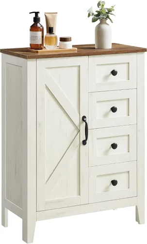 Vista 8 de VASAGLE LIRY Collection - Storage Cabinet, Farmhouse Floor Cabinet, Freestanding Storage Organizer for Bathroom Kitchen Entryway, Adjustable Shelf