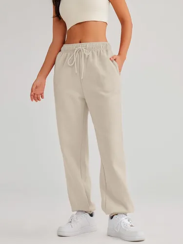 Vista 2 de AUTOMET - Pantalones deportivos holgados, informales de forro polar para mujer