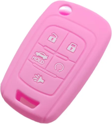 Vista 5 de Funda de silicona para llavero con control remoto sin llave, compatible con Chevrolet Chevy Malibu Camaro Cruze Limited Equinox Impala Limited Sonic