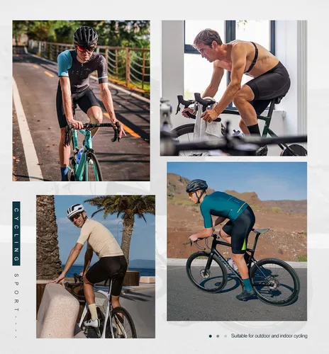 Vista 7 de Heathyoga Pantalones cortos acolchados de bicicleta para hombre con bolsillos, pantalones cortos de ciclismo de montaña para hombre con acolchado