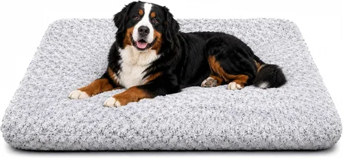 Vista 29 de Cama para perro de tamaño mediano, alfombra lavable de felpa para mascotas Negro