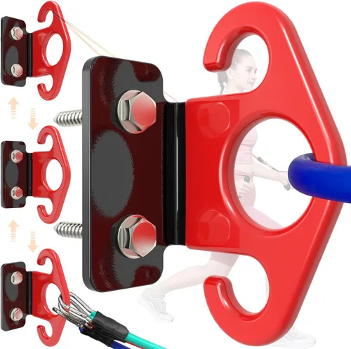 Vista 10 de Resistance Band Wall Anchors, Wall Mounted Modular Hooking Platform, Workout Wall Mount Anchor, Training Anchor Mounted Hook Exercise Station for