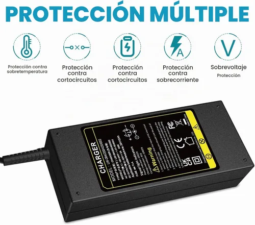 Vista 5 de Futurebatt Cargador de batería de bicicleta eléctrica Salida 42v 2a con conector XLR de 3 pines macho para 36 V Ebike adaptador de batería Cable