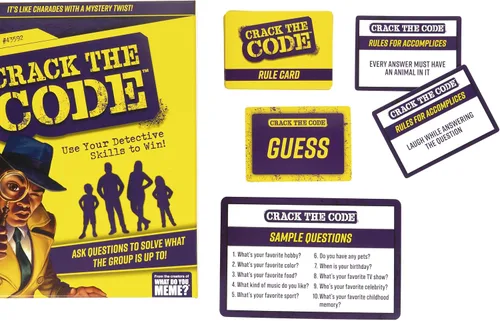 Vista 2 de WHAT DO YOU MEME? Crack the Code - Una familia de juegos de misterio para niños de deducción social