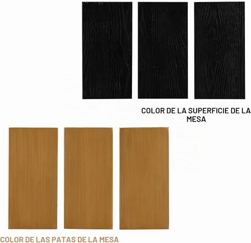 Vista 6 de NTC Mesa de centro redonda de madera Tribase Boho de 40 pulgadas para sala de estar y comedor, impermeable y resistente al calor, negro quemado