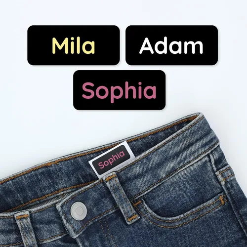 Vista 13 de TeddyLabels - Etiquetas para ropa para hogar de ancianos (60) – Etiquetas adhesivas con nombre para ropa y artículos personales. Etiquetas