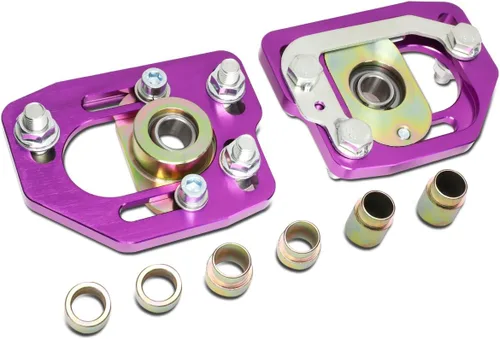 Vista 6 de DNA MOTORING CBK-PLT-FM90-BL Placas de Camber/Caster Frontales Azul [para Ford Mustang 90-93]