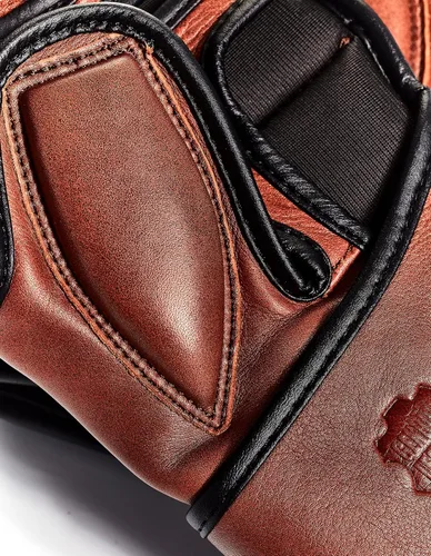 Vista 3 de Modest Vintage Player PRO Heritage - Guantes híbridos de cuero marrón MMA