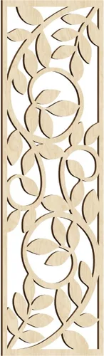 Vista 25 de 9 3/8"W x 24 3/8"H x 1/4"T Utica Decorativo Fretwork Madera Paneles de Pared, Abedul