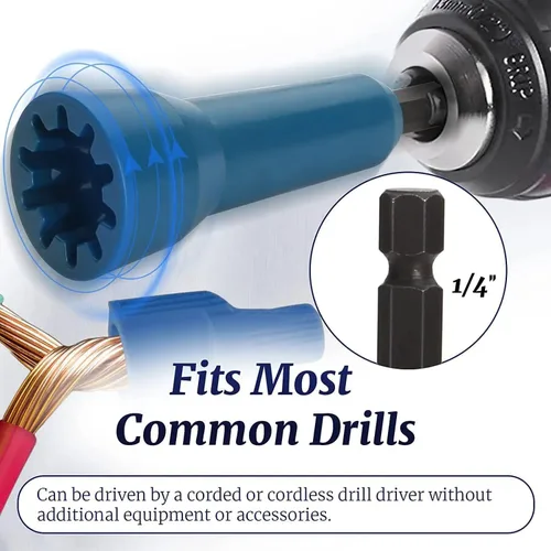 Vista 4 de Blendixy - Herramienta de pelado de cables Wirnigpro - Conector de torsión de alambre, pelacables profesional de cableado, pelacables y tornador