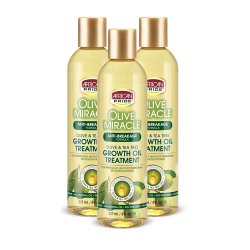 Vista 9 de African Pride, aceite de oliva para crecimiento milagroso, 8 onzas líquidas