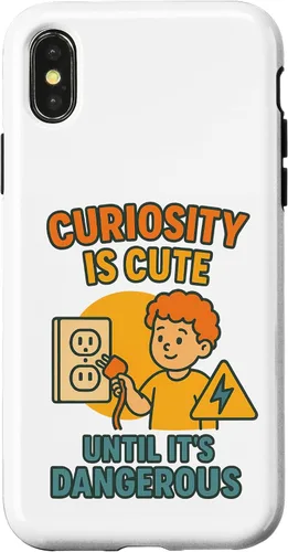 Vista 5 de Curiousity is Cute Workplace & Home Safety Awareness Gift Case for iPhone 16