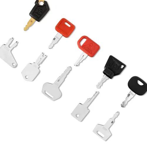Vista 3 de 10 piezas Juego de llaves para equipo pesado, kit de llave maestra de encendido para construcción compatible con John Deere Hitachi Case New Holland