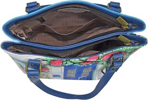 Vista 9 de Anna by Anuschka Bolso de hombro Satchel - Cuero Genuino