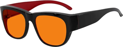 Vista 29 de Eyekepper Blue Light Reduction Fitover Glasses with Amber Lens Computer Glasses for Digital Screen,Wear Over Most Eyewear or Alone for