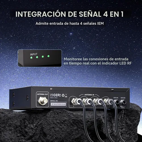 Vista 5 de Phenyx Pro Combinador de antena inalámbrica para sistema de monitor
