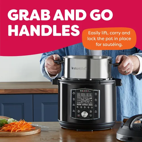 Vista 5 de Instant Pot Pro olla eléctrica a presión 10 en 1, olla de cocción lenta, para cocinar arroz y cereales, para saltear alimentos, vaporera, cocción al