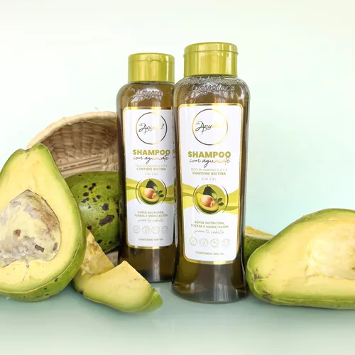 Vista 4 de ANYELUZ Champú hidratante de aguacate, enriquecido con Omega 3, 6, 9 y biotina, repara y protege las fibras capilares dañadas, mejora el brillo