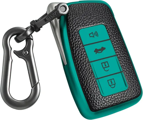 Vista 9 de Kirsnda Funda con textura para llavero compatible con Lexus, funda/protector de llave de TPU suave, 4 botones que se ajusta a ES IS GS NX RX RC GX