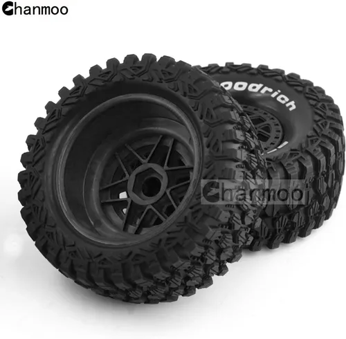 Vista 4 de 1/7 1/8 RC Short Course Truck Buggy Neumáticos y ruedas 0.669 in Hex OD 5.315 in Neumáticos todoterreno para 1:7 1:8 Escala RC Off-Road Truck Car