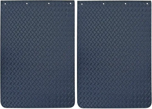 Vista 4 de Denco Diamond Plate - Juego de 2 solapas de barro de servicio extremo para semircamiones, 24 x 24 pulgadas