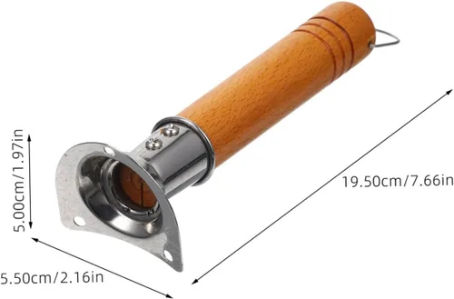 Vista 2 de DOITOOL Mango de madera para ollas de cocina universal de madera, mango de repuesto, 2 unidades, agarre de baquelita para olla de leche